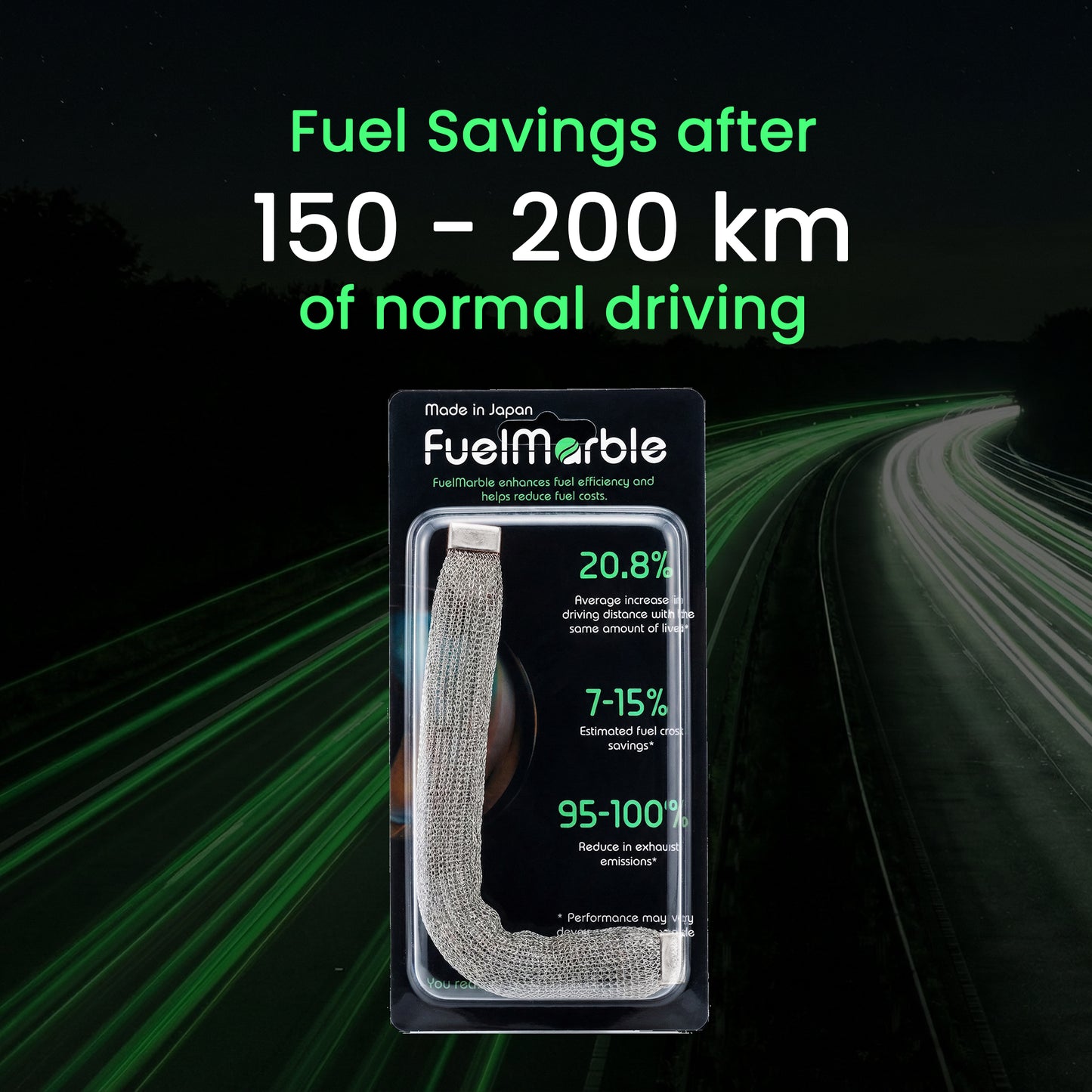 FuelMarble L Size | Fuel Savings after 150 - 200 km of normal driving 