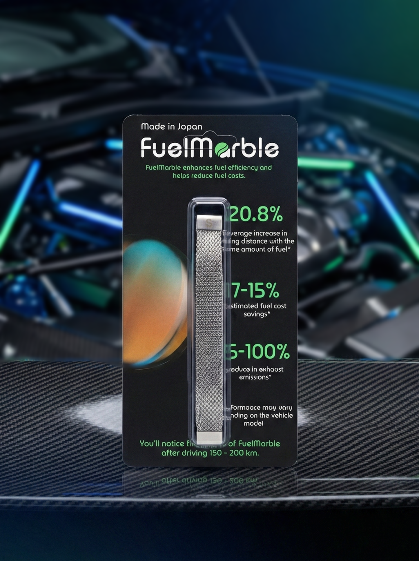 FuelMarble S Size | Japanese Fuel Efficiency Booster | Cars, Delivery van, Below 2-ton trucks